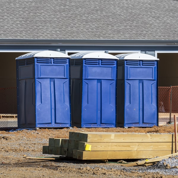 is there a specific order in which to place multiple porta potties in Bedford